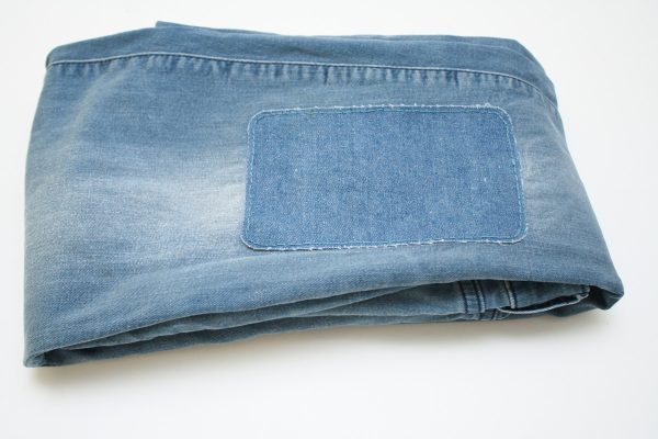 Iron on knee patches revisited - hand sewing iron on patches makes them last longer