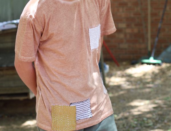 Repairing a ripped tee with Sashiko | Megan Nielsen Patterns Blog