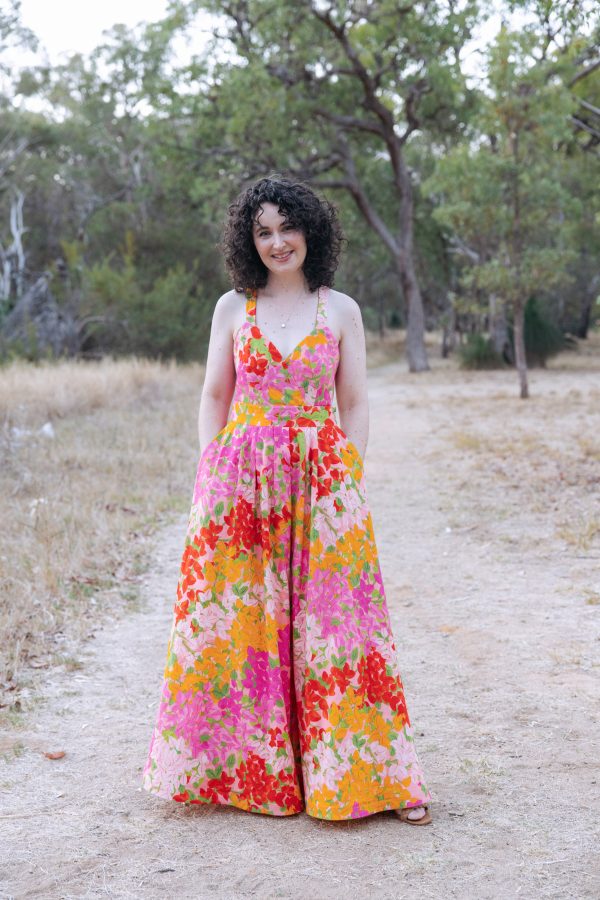 Megan Nielsen Nora dress in "Beautiful Bougs" fabric by Ellie Whittaker