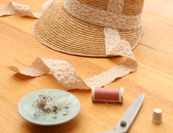 Video tutorial for how to make a Regency bonnet from a thrifted straw hat | Megan Nielsen Blog