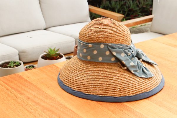 Thrifted straw hat that was used to make a Regency bonnet | Megan Nielsen Blog