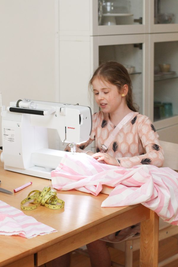 Teaching Birdie to Sew a skirt | Megan Nielsen Patterns Blog