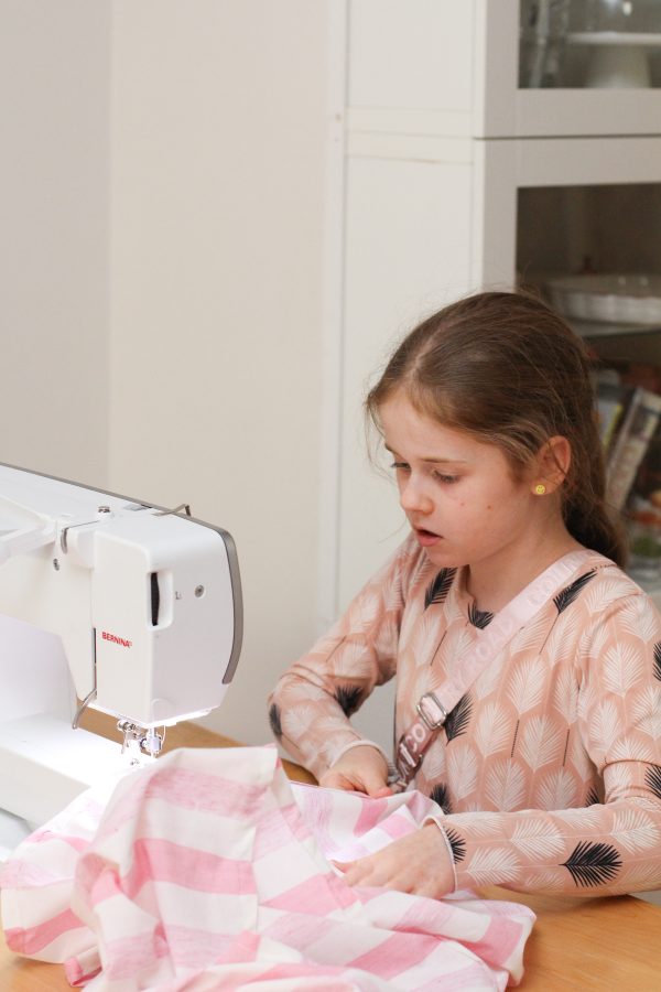 Birdie learning to sew | Megan Nielsen Patterns Blog