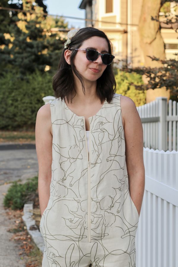 how to hack a zipper front on the Durban jumpsuit by Megan Nielsen Patterns
