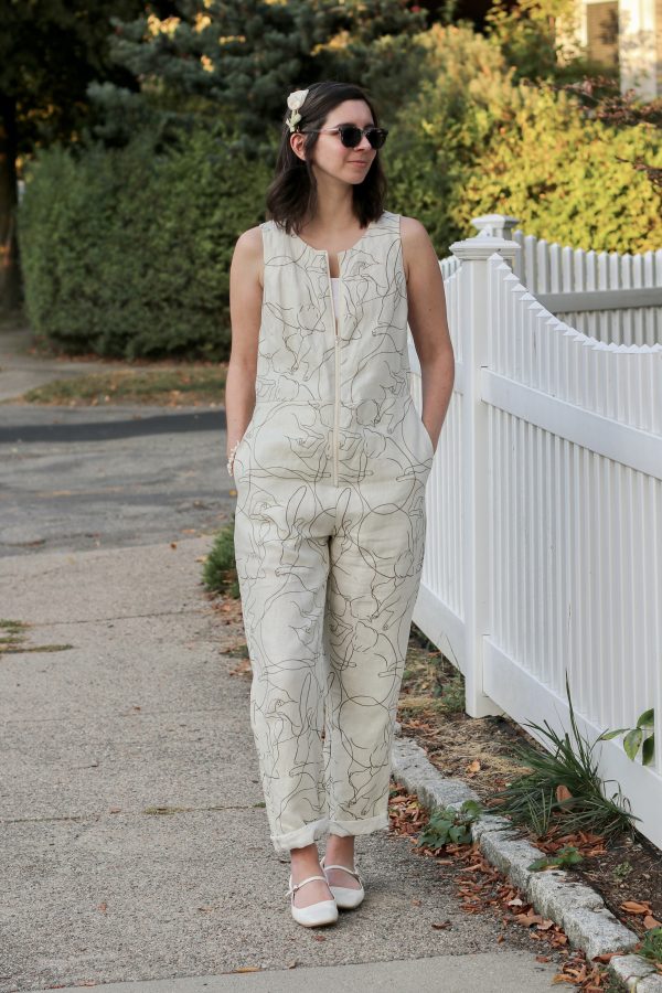 how to hack a zipper front on the Durban jumpsuit by Megan Nielsen Patterns