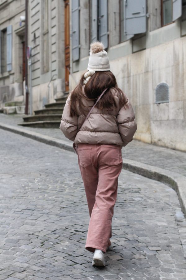 The back of Bunny's stretch corduroy Dawn Jeans | Megan Nielsen Patterns Blog