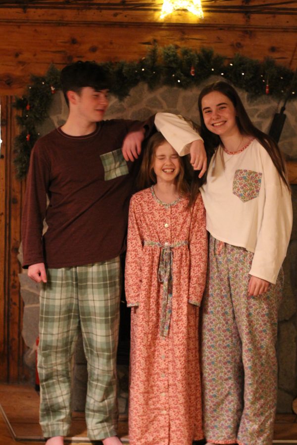 Christmas Pajamas made using Megan Nielsen Patterns