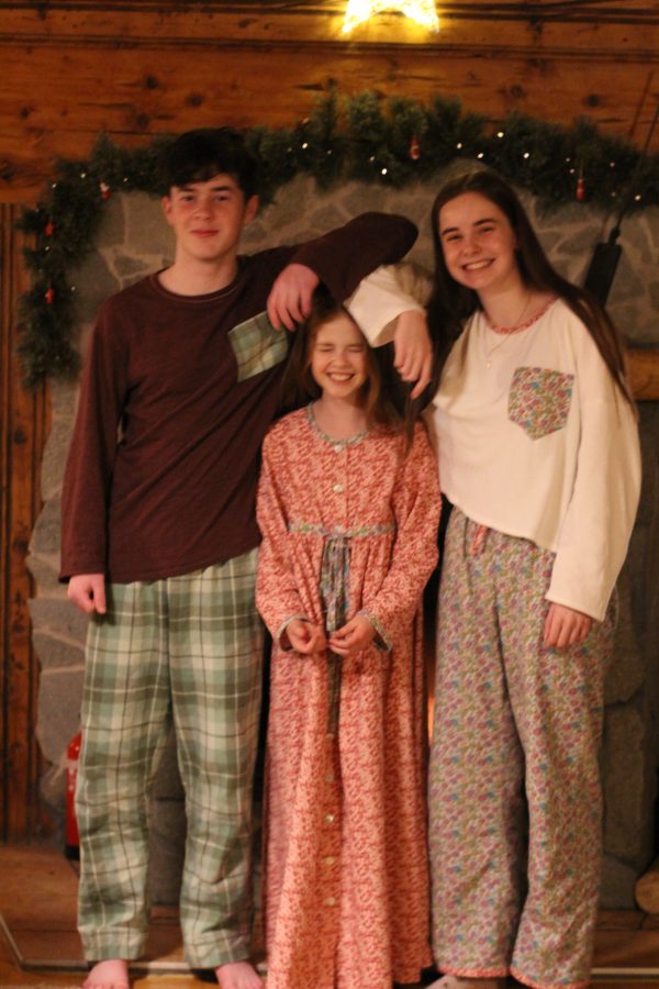 Christmas Pajamas made using Megan Nielsen Patterns