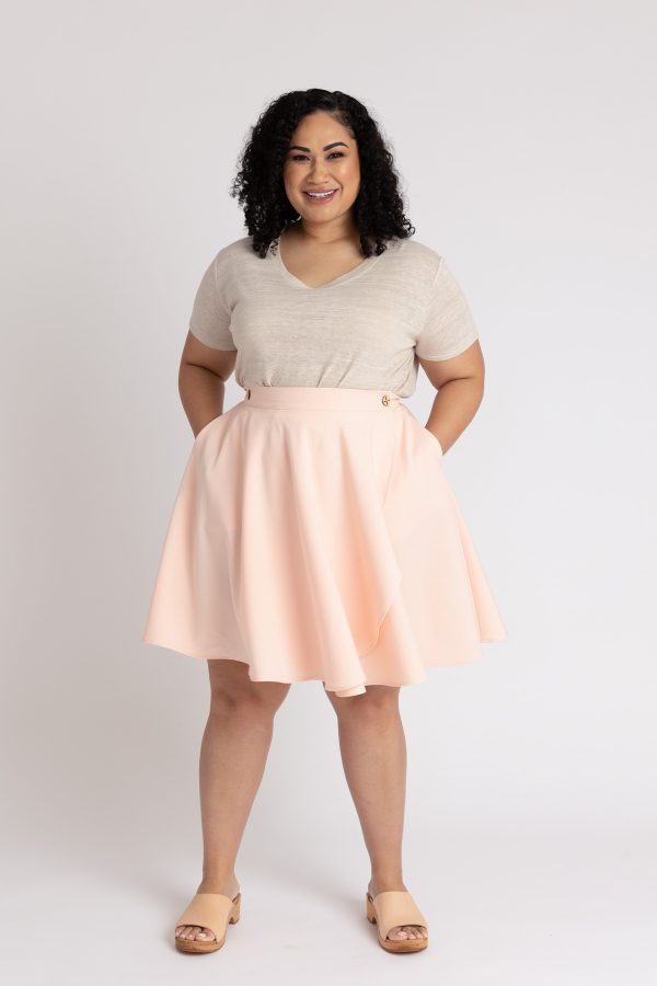 Cascade skirt View B knee length wrap skirt