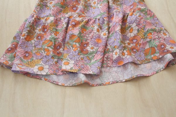 Simple turned hem | Megan Nielsen Patterns 3 tier skirt tutorial