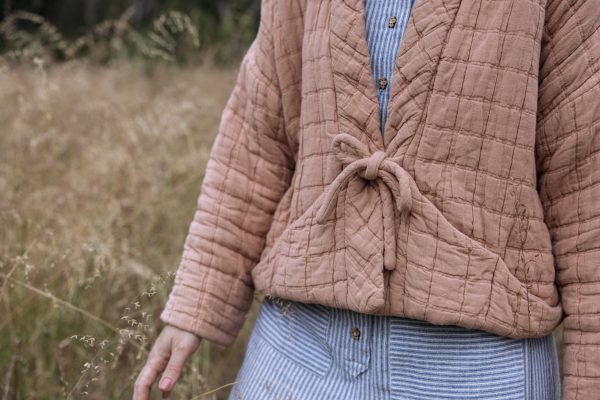 Hovea quilt jacket made from merchant mills jacquard