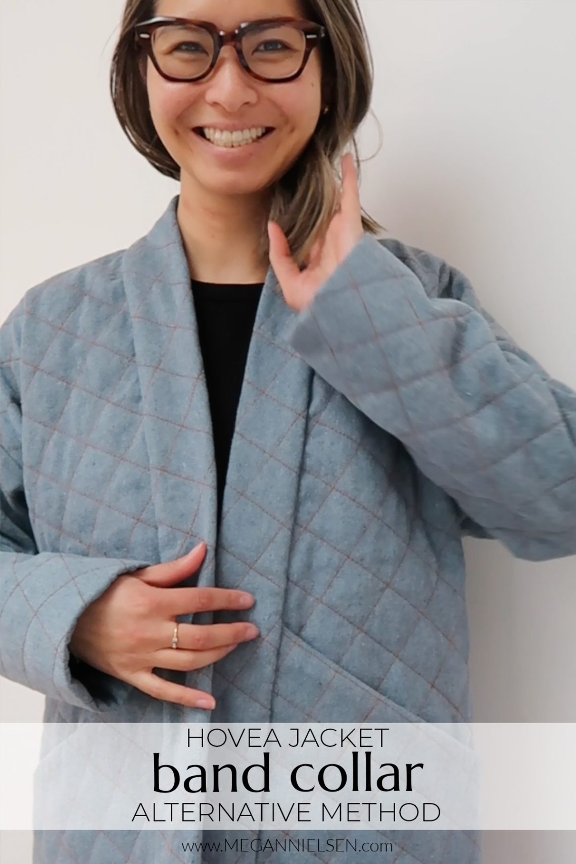 Hovea sewing pattern band collar alternative method for super neat attachment