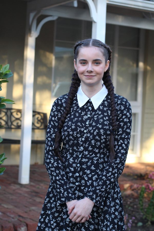 Wednesday Addams costume Megan Nielsen Blog