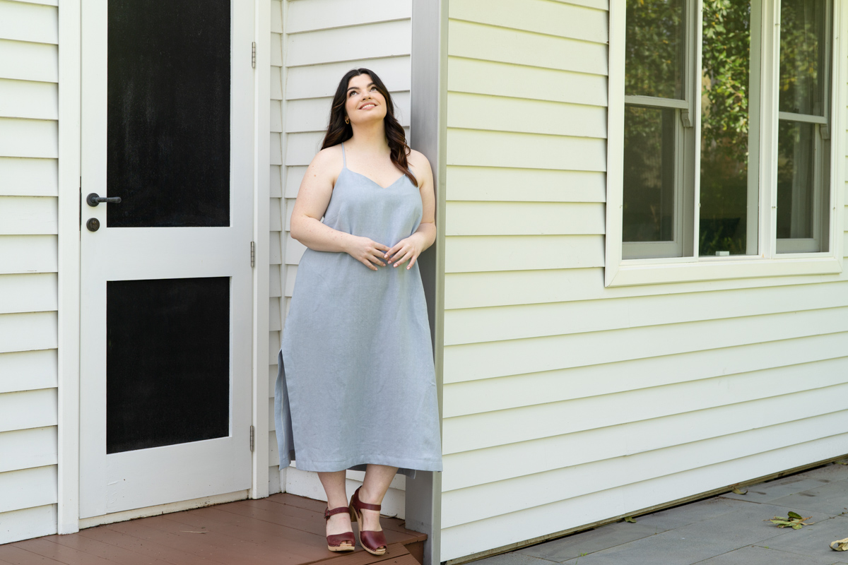 Megan Nielsen Marri slip dress sewing pattern View C