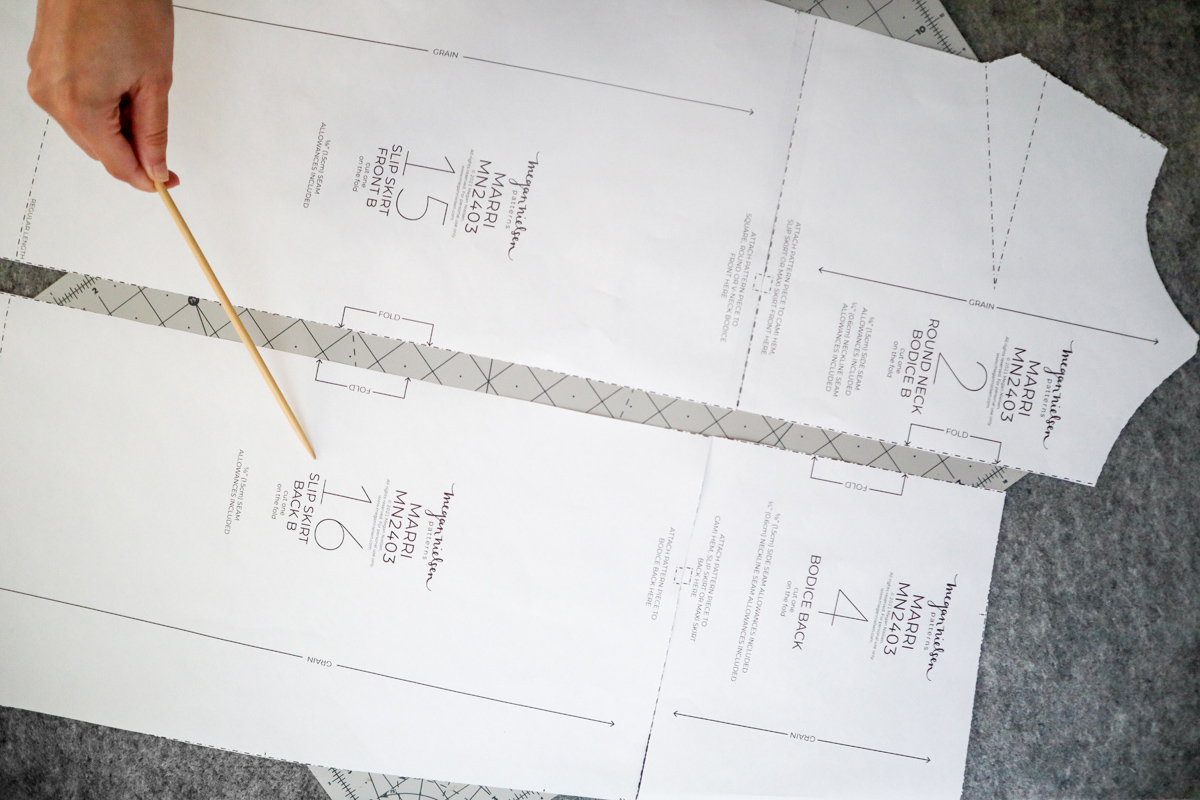 how to join the pattern pieces of the Marri sewing pattern by Megan Nielsen Patterns