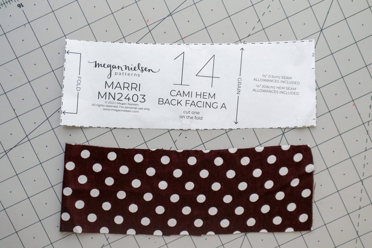 how to sew the cami hem facing on the Marri sewing pattern by Megan Nielsen Patterns