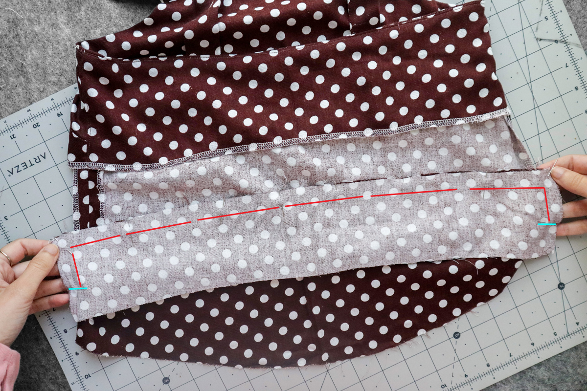 how to sew the cami hem facing on the Marri sewing pattern by Megan Nielsen Patterns