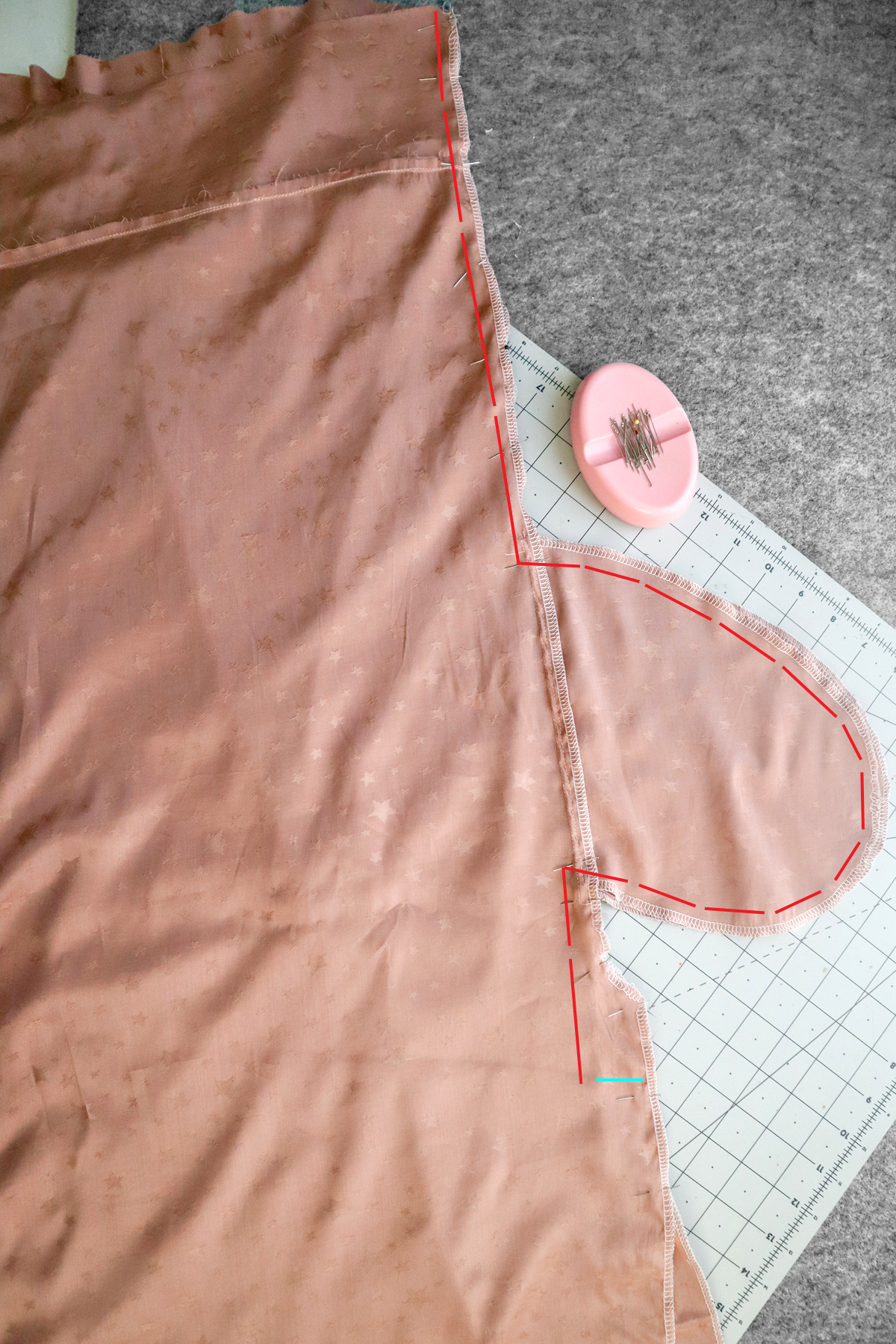 how to sew the pockets and side seams of view C of the Marri sewing pattern by Megan Nielsen Patterns