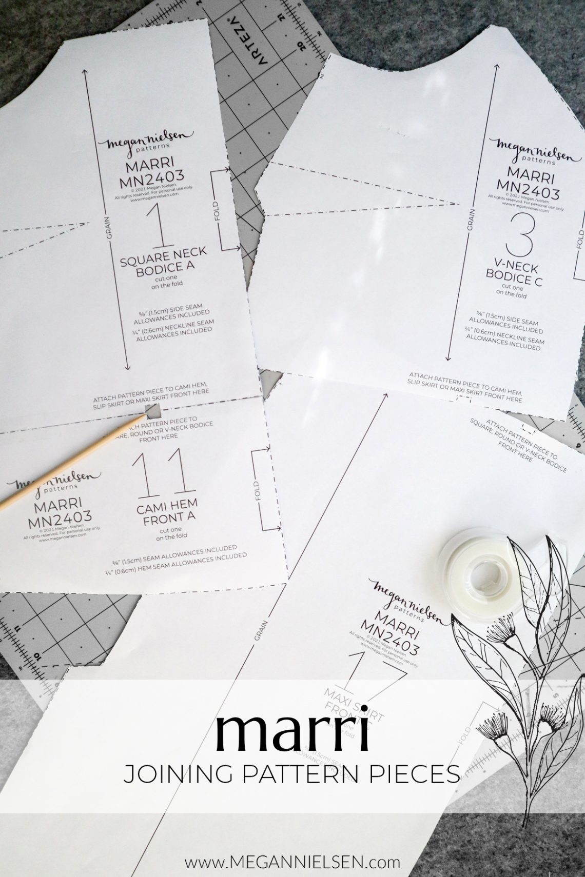 Marri Sewalong Joining Pattern Pieces