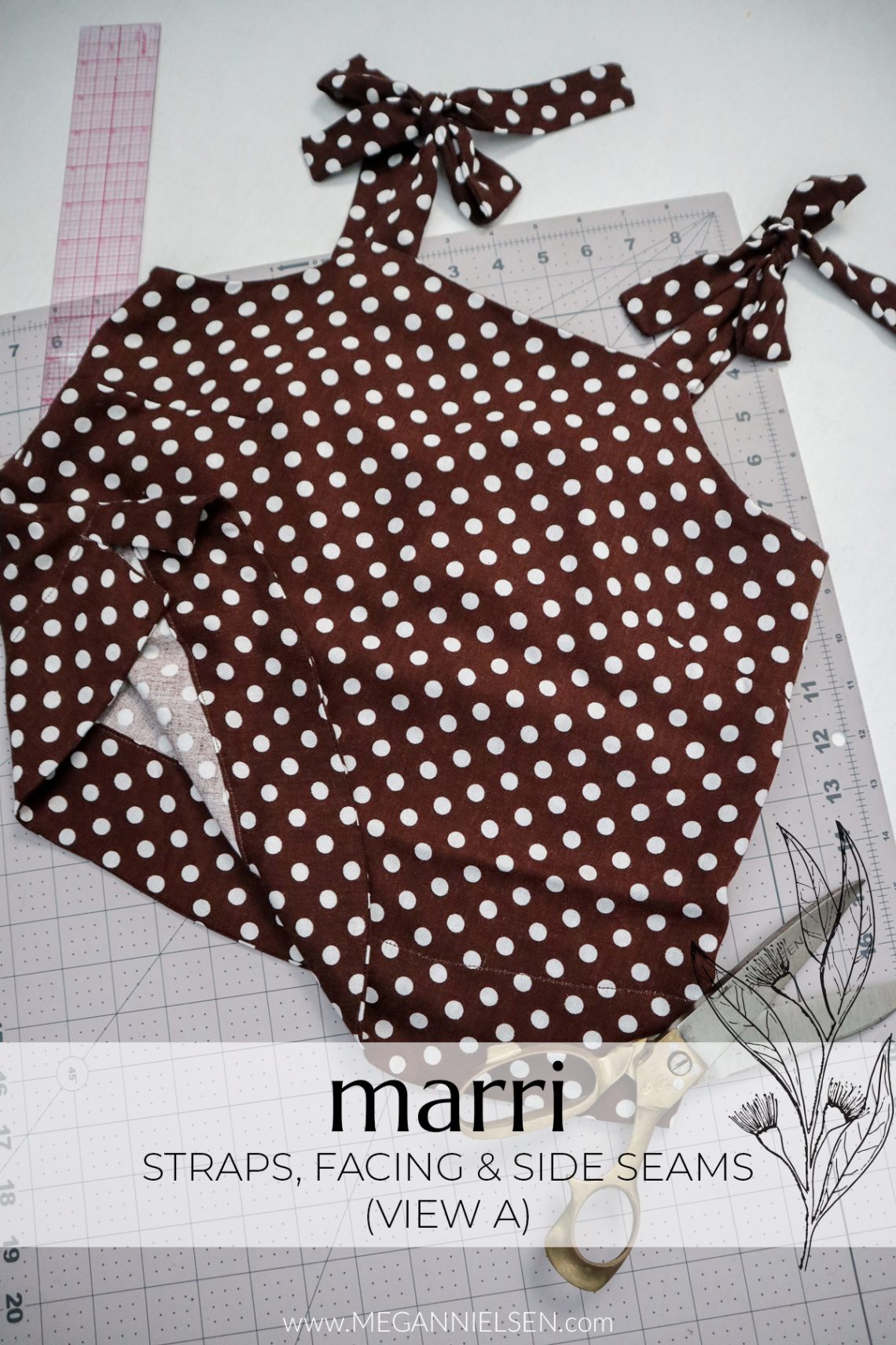 Marri Sewalong View A Straps Facings and Side Seams