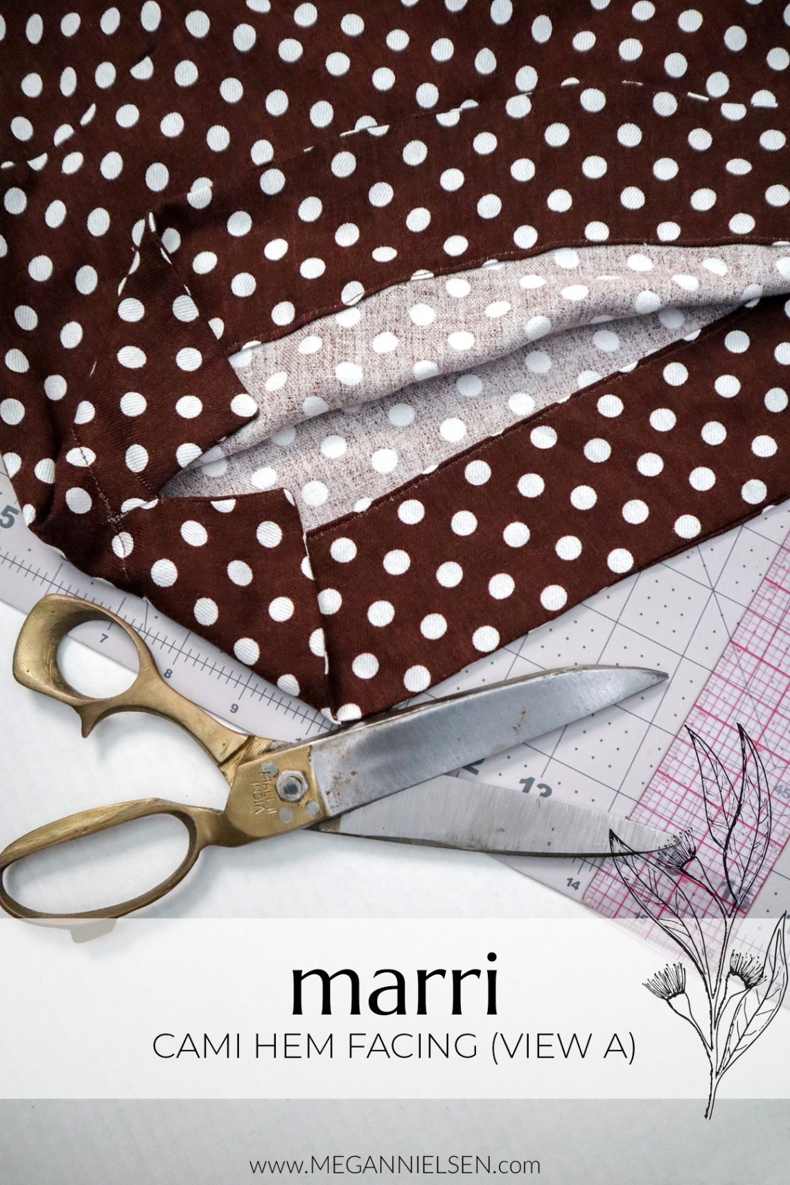 Marri Sewalong View A Cami Hem Facings