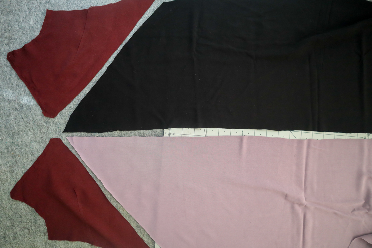 how to hack a colorblocked version of the Marri slip dress by Megan Nielsen Patterns