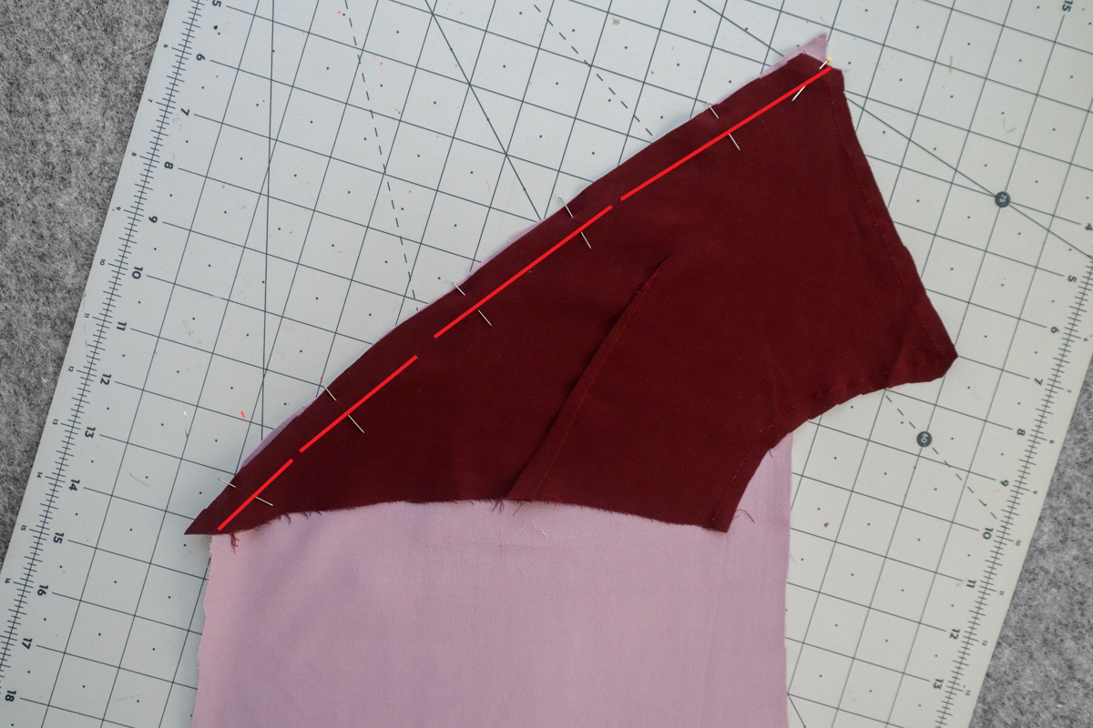 how to hack a colorblocked version of the Marri slip dress by Megan Nielsen Patterns