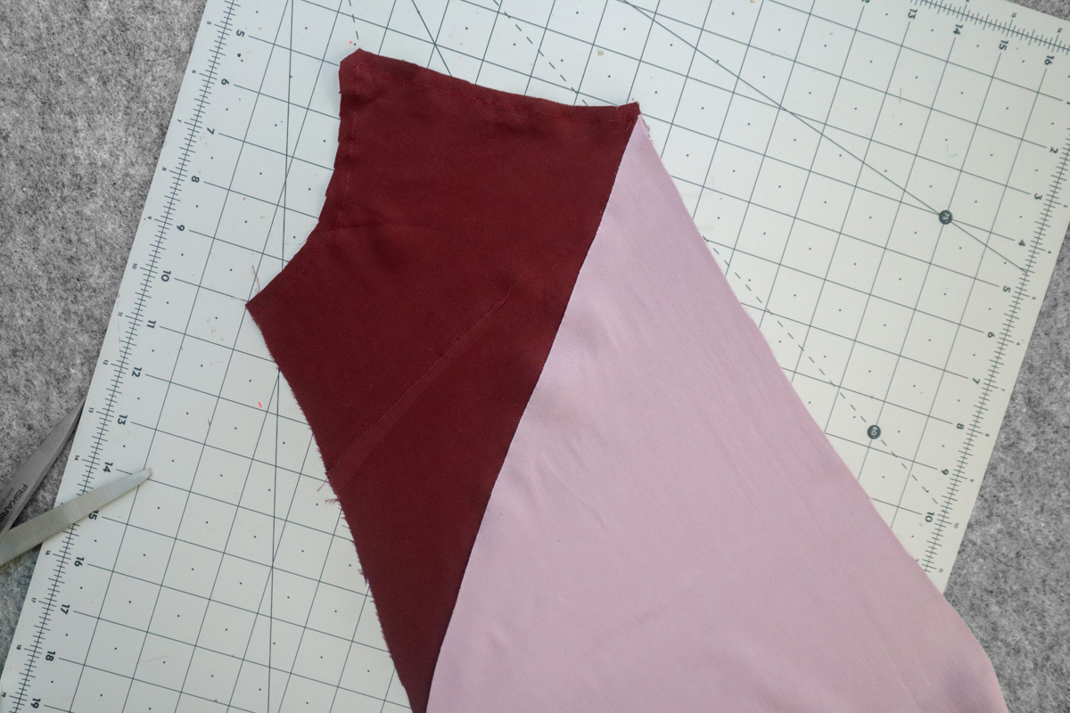 how to hack a colorblocked version of the Marri slip dress by Megan Nielsen Patterns