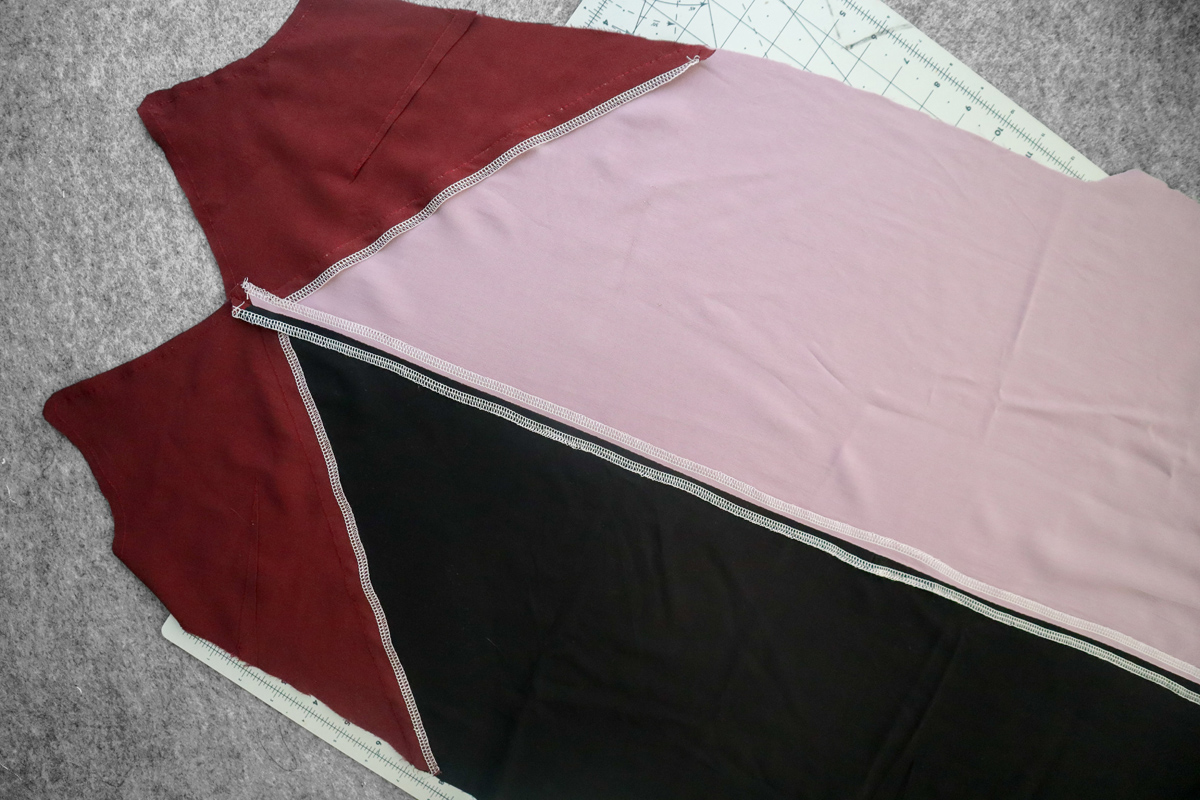 how to hack a colorblocked version of the Marri slip dress by Megan Nielsen Patterns