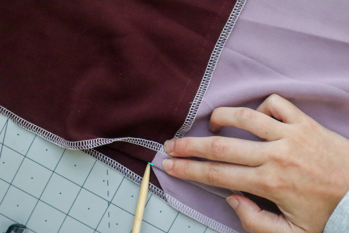 how to hack a colorblocked version of the Marri slip dress by Megan Nielsen Patterns