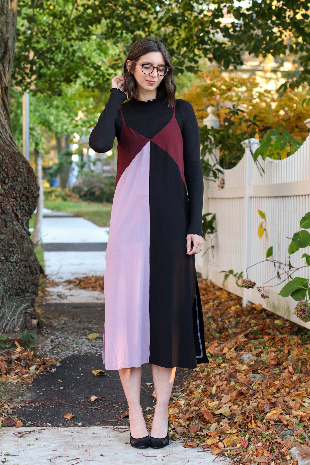 how to hack a colorblocked version of the Marri slip dress by Megan Nielsen Patterns