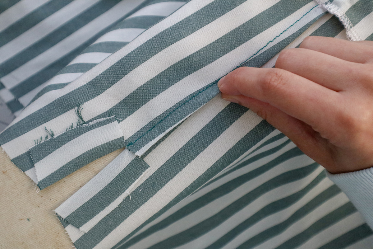 how to sew french seams on the Marri sewing pattern by Megan Nielsen Patterns